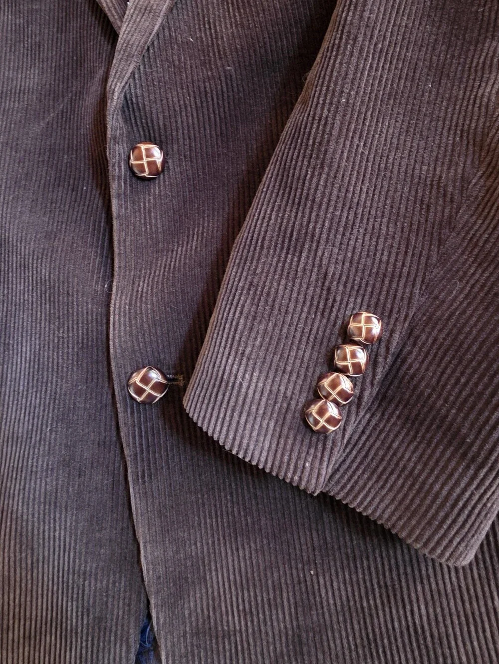 Ralph Lauren Men's Brown Corduroy Blazer - Classic Two-Button Sport Coat 44L